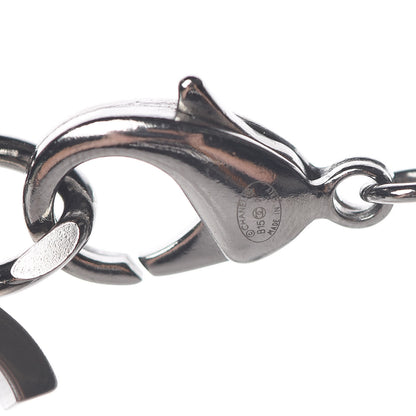 Chanel Oversized Chain Logo Necklace Ruthenium 6 of 7