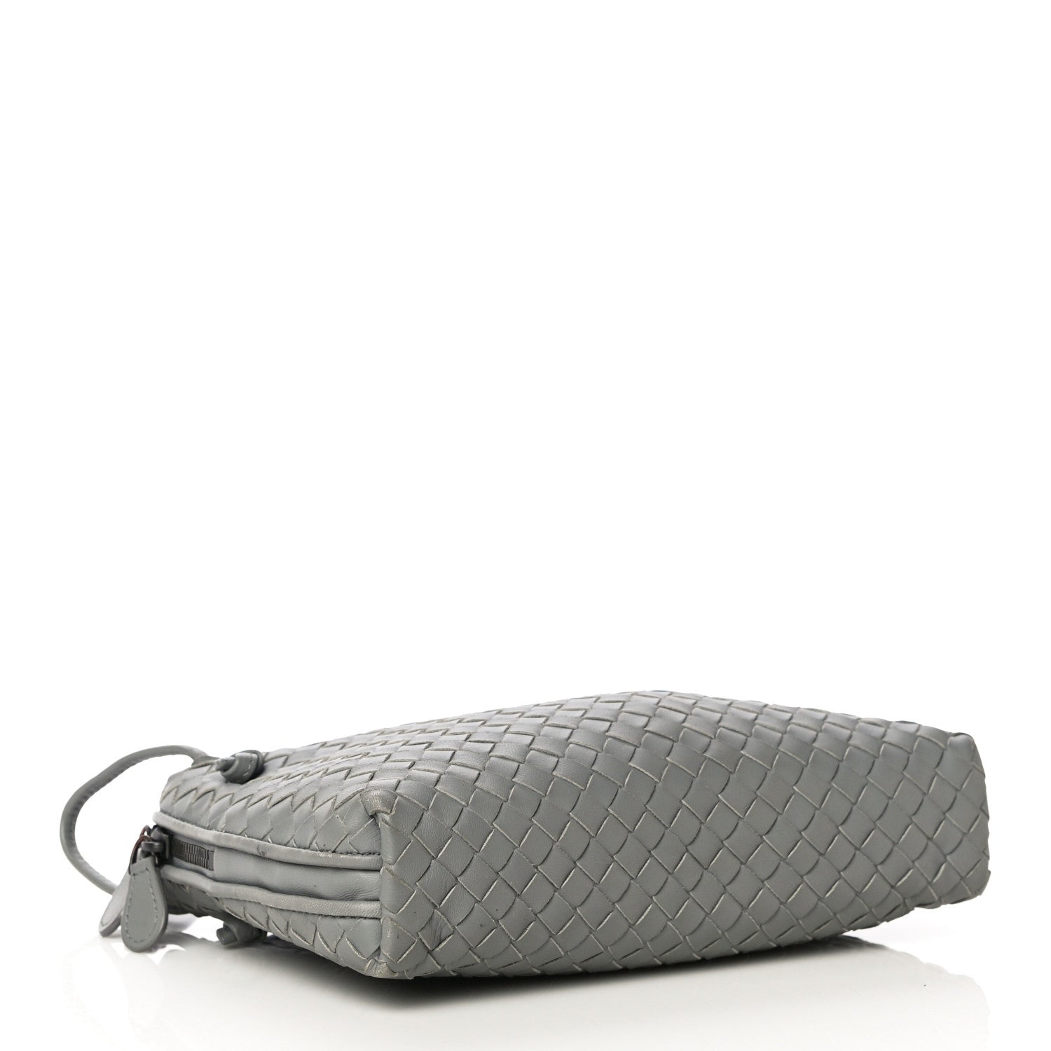 Bottega Veneta Nappa Intrecciato Nodini Crossbody Messenger Light Grey 2 of 13