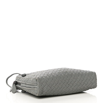 Bottega Veneta Nappa Intrecciato Nodini Crossbody Messenger Light Grey 2 of 13