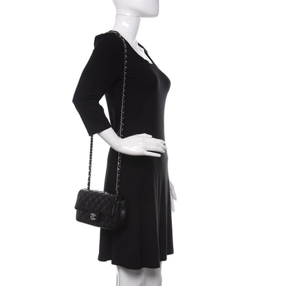 Chanel Lambskin Quilted Mini Rectangular Flap Black 2 of 11