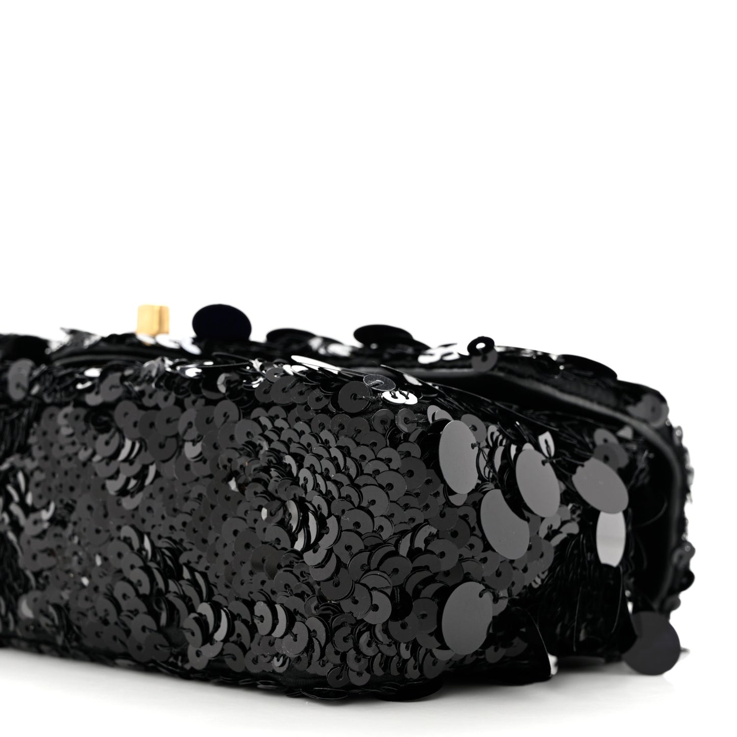 Sequin Mini Rectangular Flap Black
