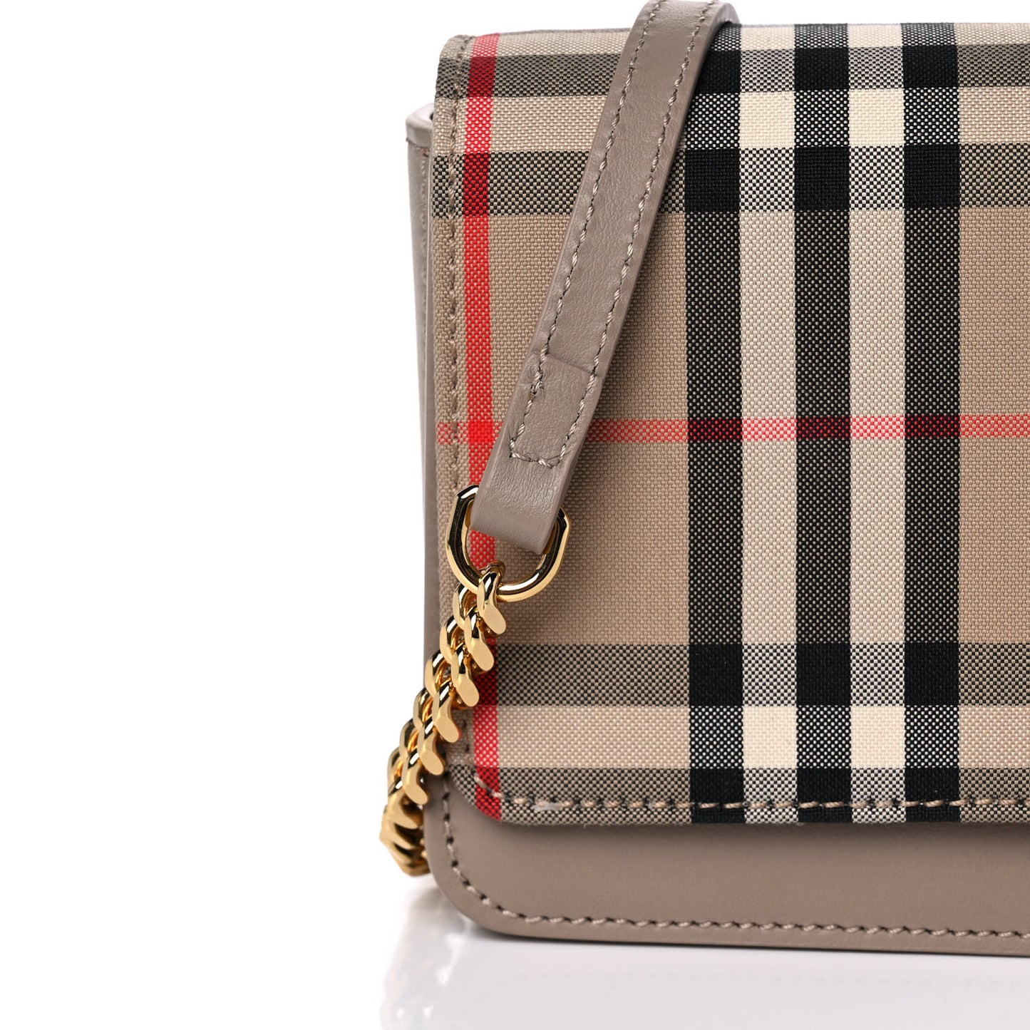 Calfskin Vintage Check Hayes Crossbody Beige