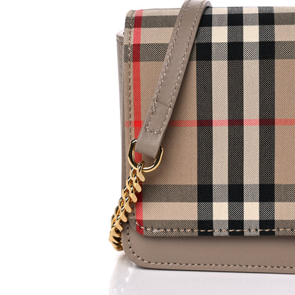 Burberry Calfskin Vintage Check Hayes Crossbody Beige 8 of 15