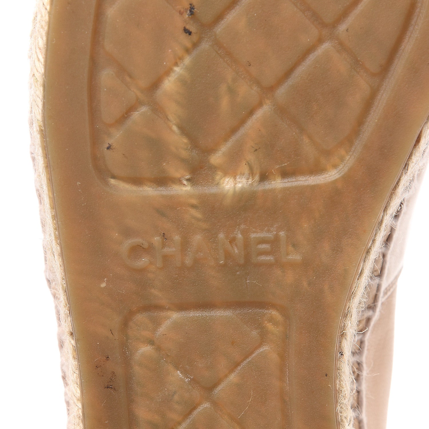 Chanel Lambskin CC Espadrilles 38 Beige Black 10 of 11
