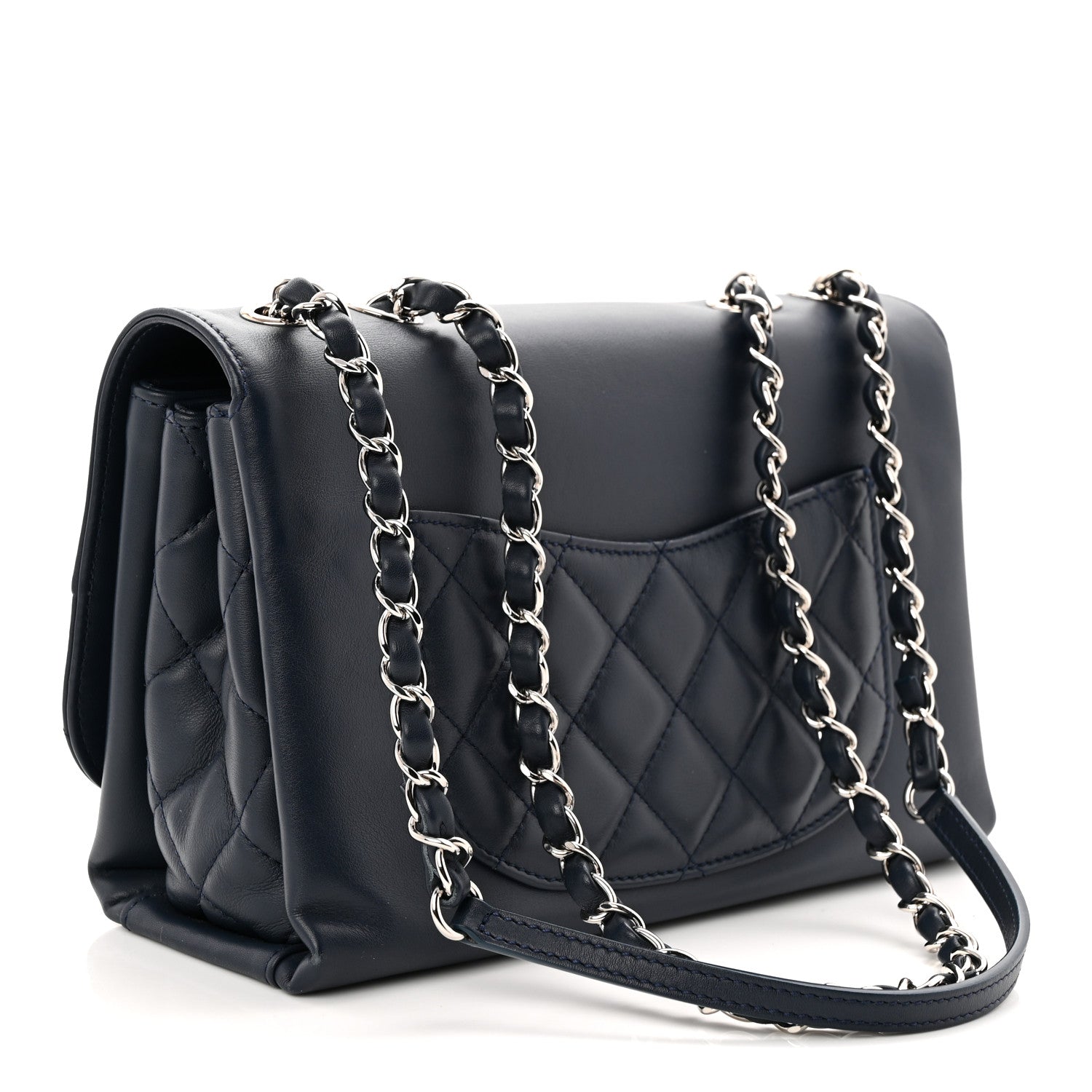 Chanel Calfskin Small Tramezzo Flap Navy 3 of 11