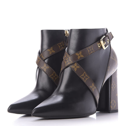 Louis Vuitton Calfskin Patent Monogram Matchmake Low Boots 39 3 of 13