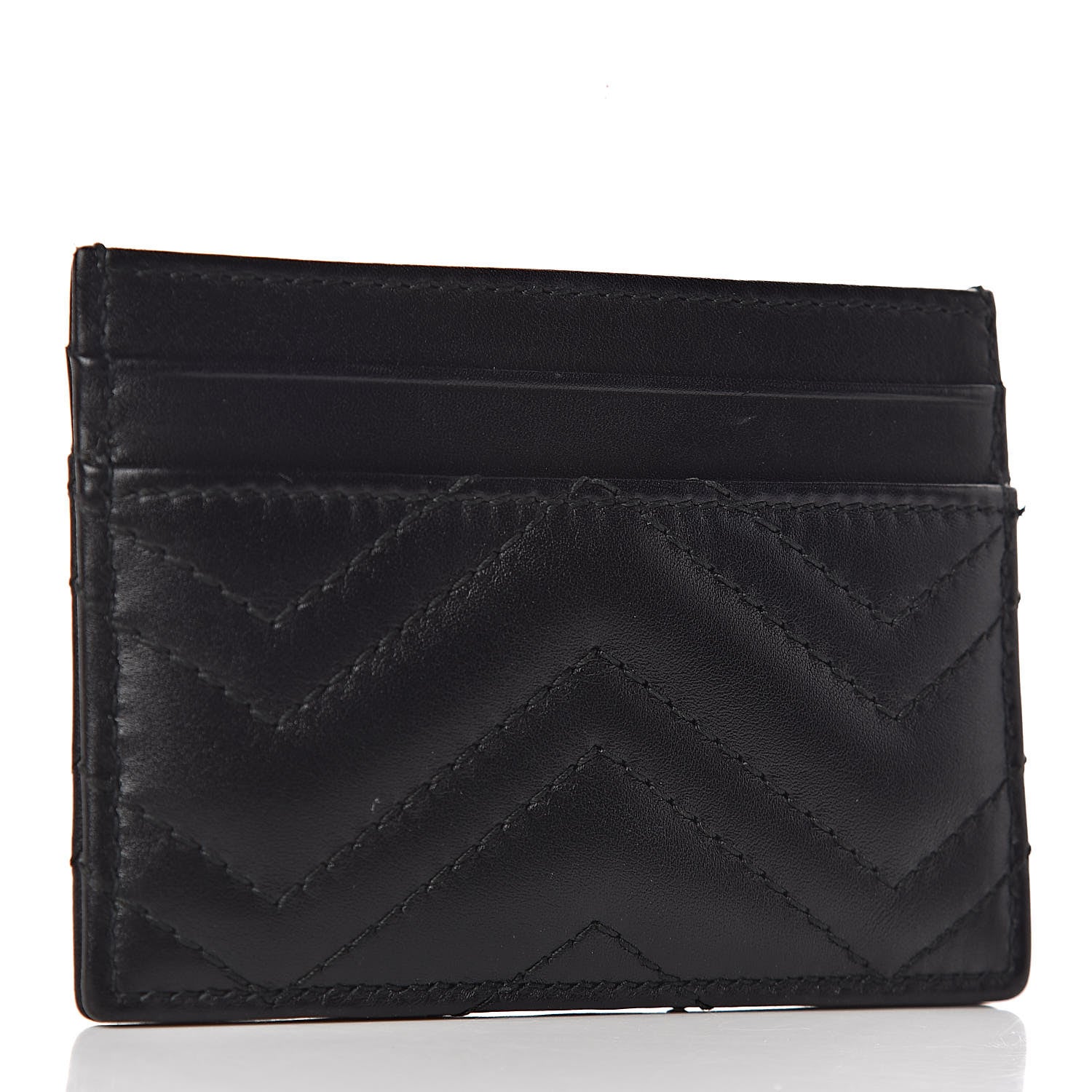 Gucci Calfskin Matelasse GG Marmont Card Holder Black 3 of 6