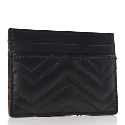 Gucci Calfskin Matelasse GG Marmont Card Holder Black 3 of 6