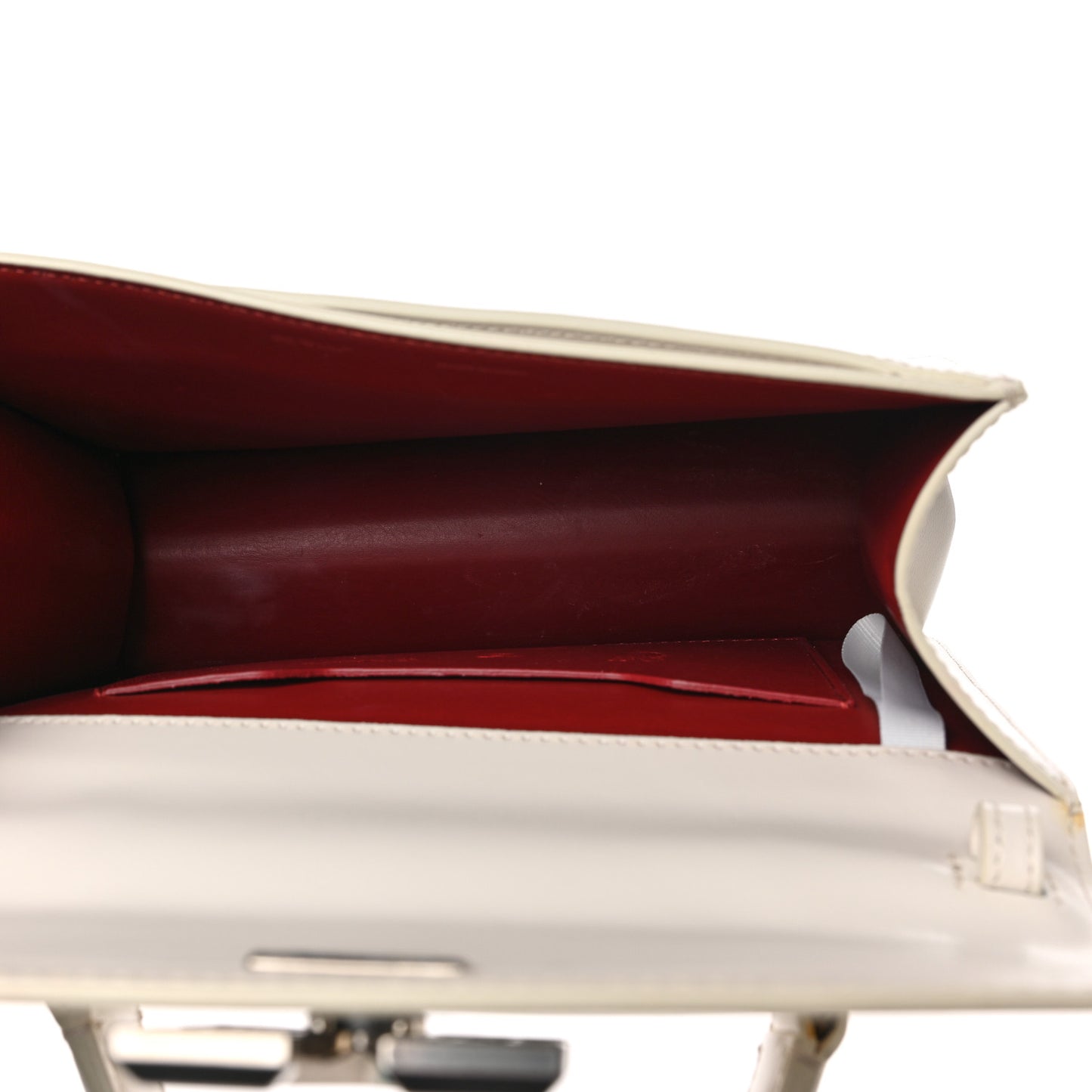 Calfskin Salary Jitney 1.4 Shoulder Bag White