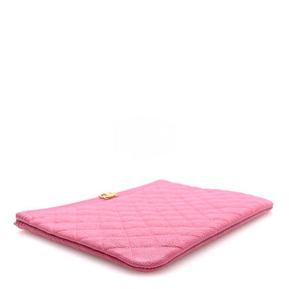 Chanel Caviar Quilted Medium Boy Cosmetic Case Pink 4 of 7