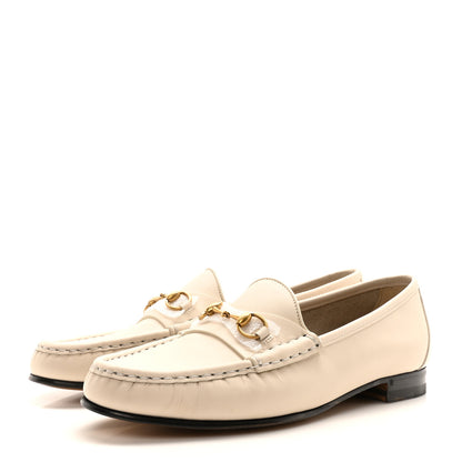 Gucci Betis Glamour Calfskin Womens 1953 Horsebit Loafers 41 Mystic White 4 of 9