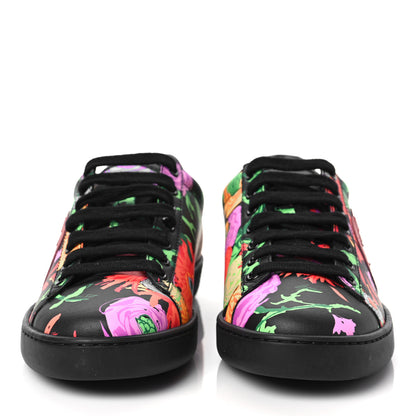 Gucci X KEN SCOTT Canvas Infinity Jenni Womens Ace Sneakers 36 Black Pink Hibiscus Red Blue Shine Purple 2 of 7