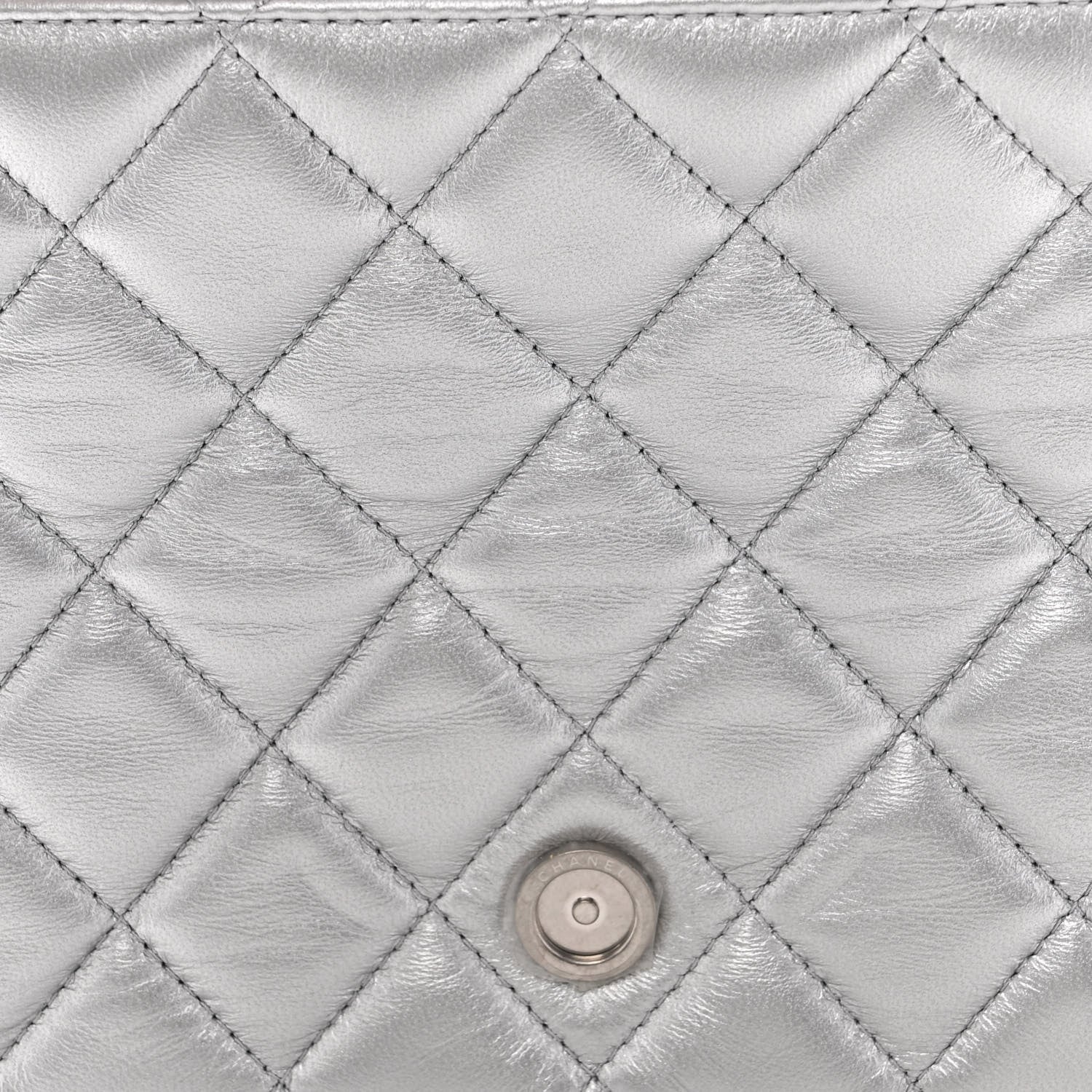 Chanel Metallic Lambskin Quilted Mini Maxi CC Flap Argent 10 of 10