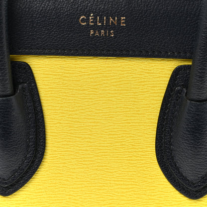 Celine Leige Calfskin Suede Tri-color Nano Luggage Multicolor 7 of 9