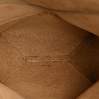 Loewe Calfskin Suede Medium Puzzle Fold Tote Chocolate Tan 5 of 10