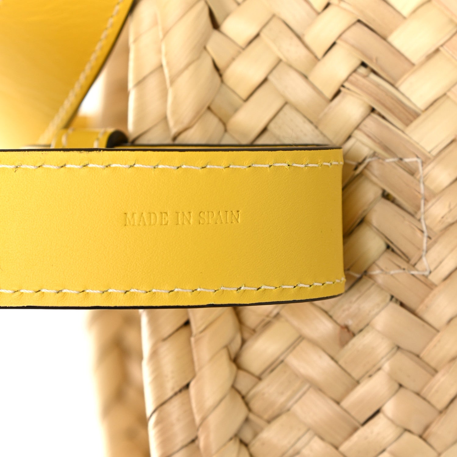 Loewe Raffia Basket Tote Bag Natural Yellow 7 of 11