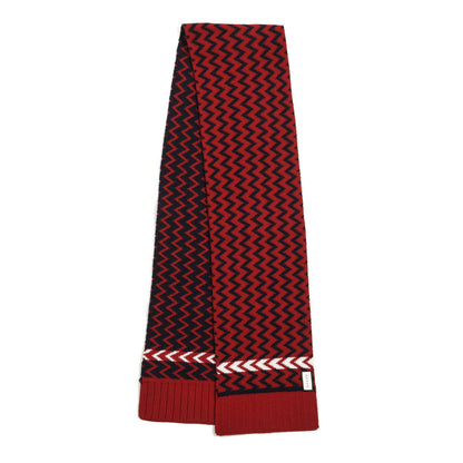 Gucci Wool Zigzag Scarf White Red Blue 2 of 4