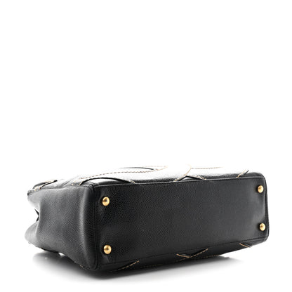 Chanel Caviar CC Stitched Small Tote Black 4 of 10