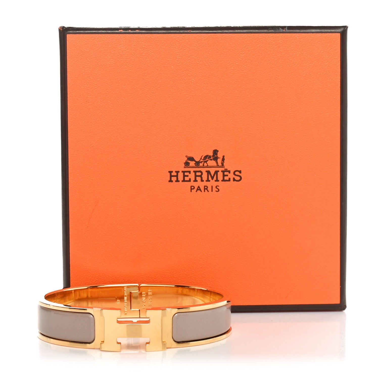 Hermes Enamel Narrow Clic Clac H Bracelet PM Marron Glace 5 of 5