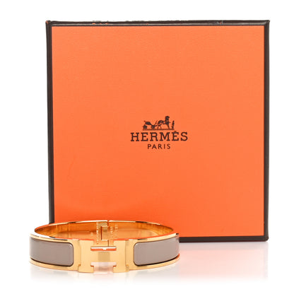 Hermes Enamel Narrow Clic Clac H Bracelet PM Marron Glace 5 of 5