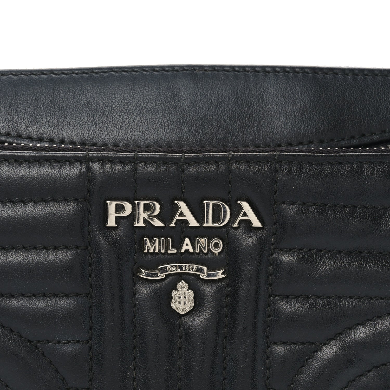 Prada Soft Calfskin Impunture Diagramme Belt Bag Black 7 of 10