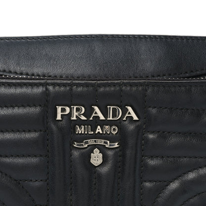 Prada Soft Calfskin Impunture Diagramme Belt Bag Black 7 of 10