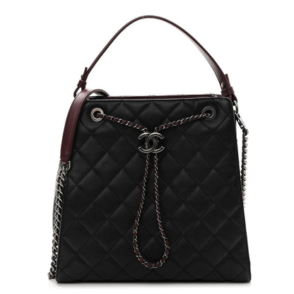 Chanel Caviar Quilted Medium CC Bucket Bag Black 1 of 10