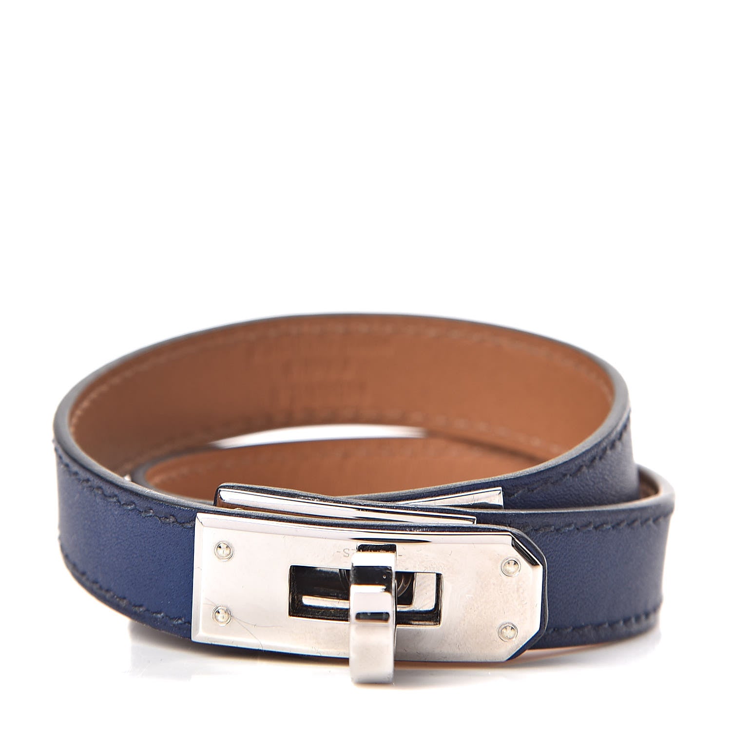 Hermes Swift Kelly Double Tour Bracelet S Bleu Saphir 1 of 7