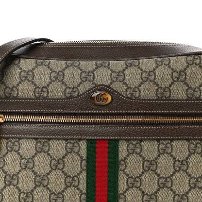 Gucci GG Supreme Monogram Web Small Ophidia Shoulder Bag Brown 9 of 11