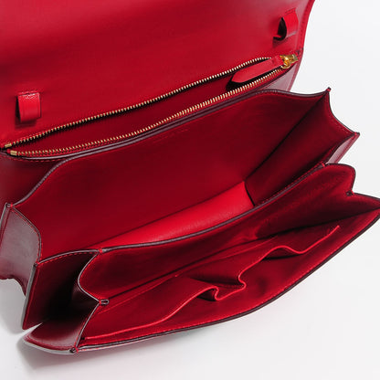 Celine Smooth Calfskin Medium Classic Box Flap Bag Red 5 of 8