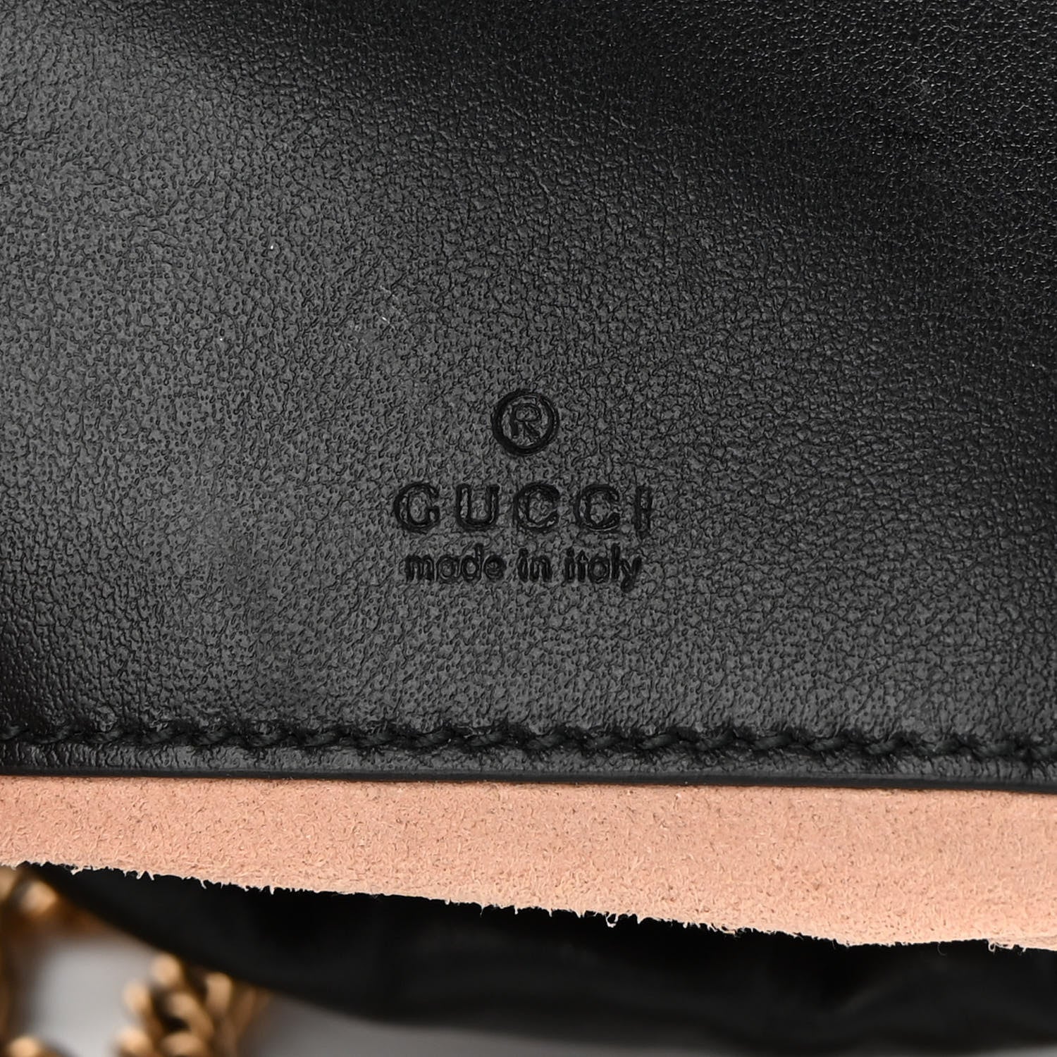 Gucci Calfskin Matelasse Mini GG Marmont 2.0 Bucket Bag Black 6 of 12