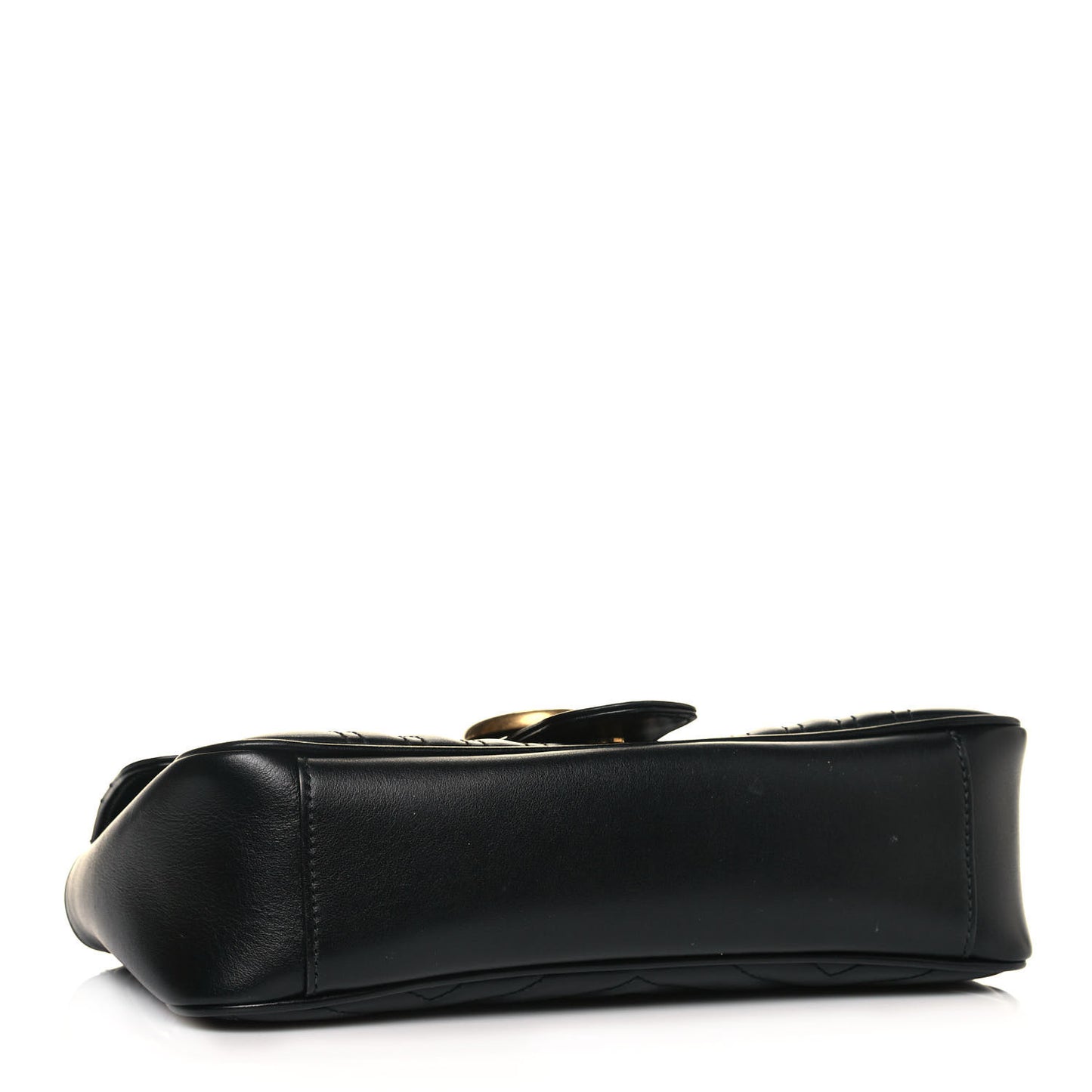 Calfskin Matelasse Small GG Marmont Shoulder Bag Black