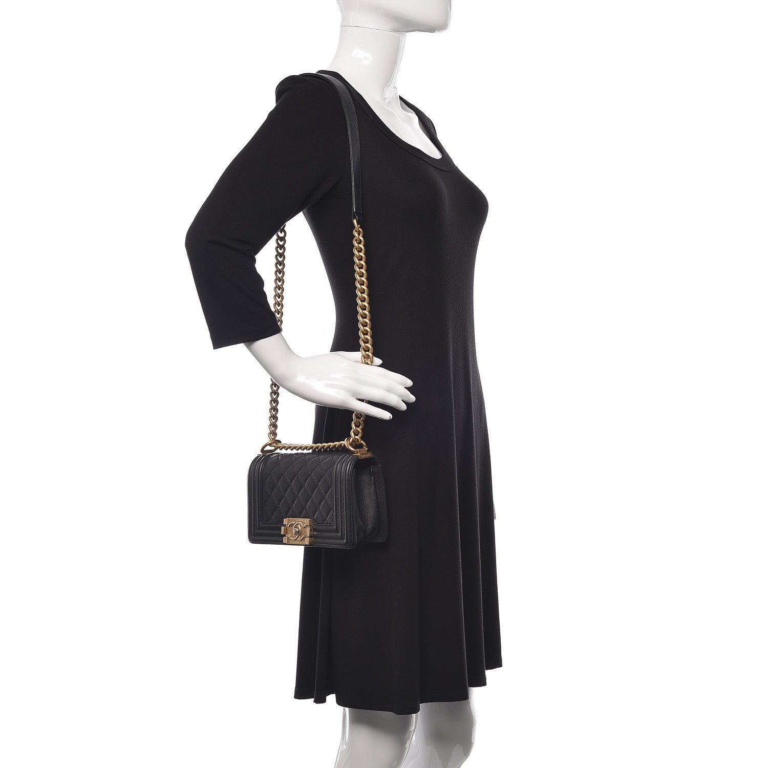 Chanel Caviar Quilted Small Boy Flap Black 2 of 10