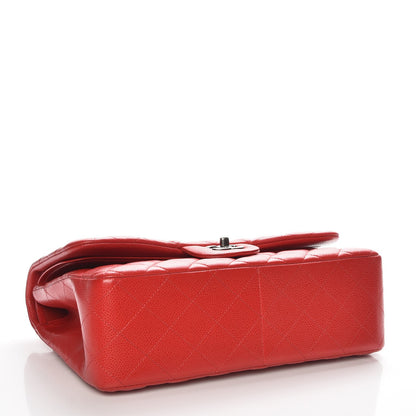 Chanel Caviar Quilted Jumbo Double Flap Red 4 of 8