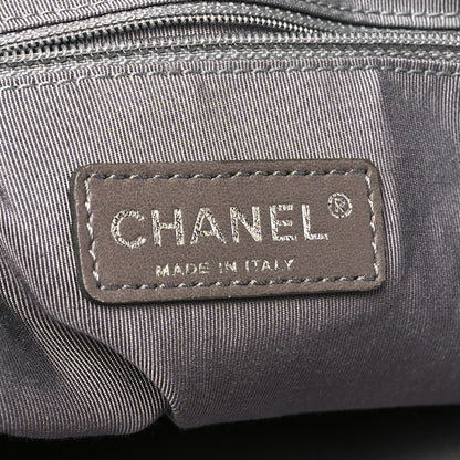 Chanel Metallic Cracked Calfskin Modern Chain Tote Dark Silver 6 of 10