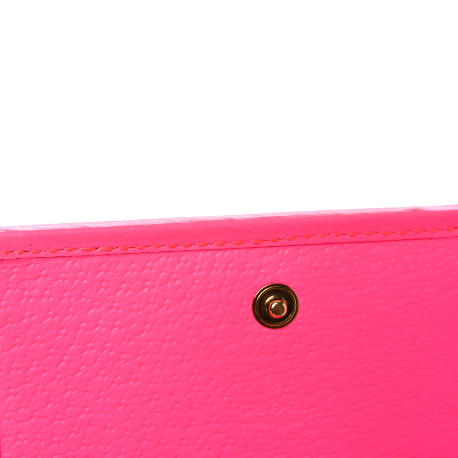 Gucci Calfskin Flora Print Zumi Card Case Fuxia Fluo 9 of 10