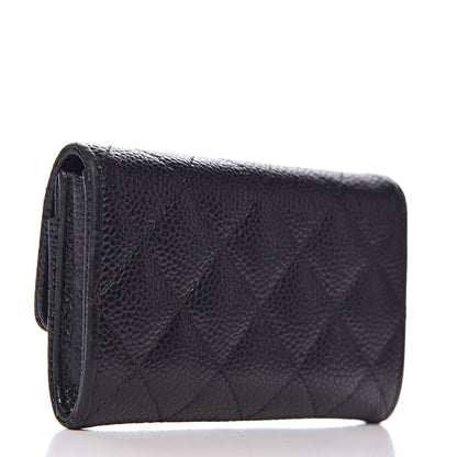 Chanel Caviar Quilted Flap Card Holder Black 3 of 10