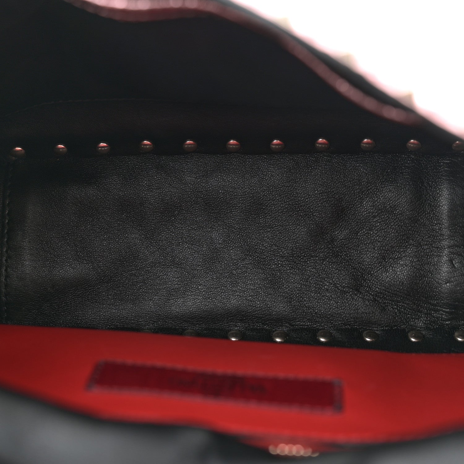 Valentino Garavani Metallic Wrinkled Lambskin Medium Rockstud Spike Shoulder Bag Lipstick 5 of 10