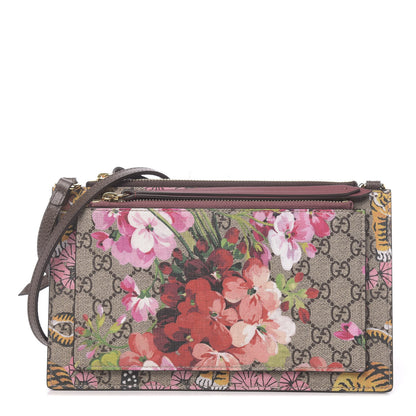 Gucci GG Supreme Monogram Bengal Blooms Shoulder Bag Beige Pink 1 of 12