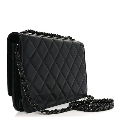 Chanel Lambskin Quilted Trendy CC Wallet On Chain WOC So Black 3 of 12