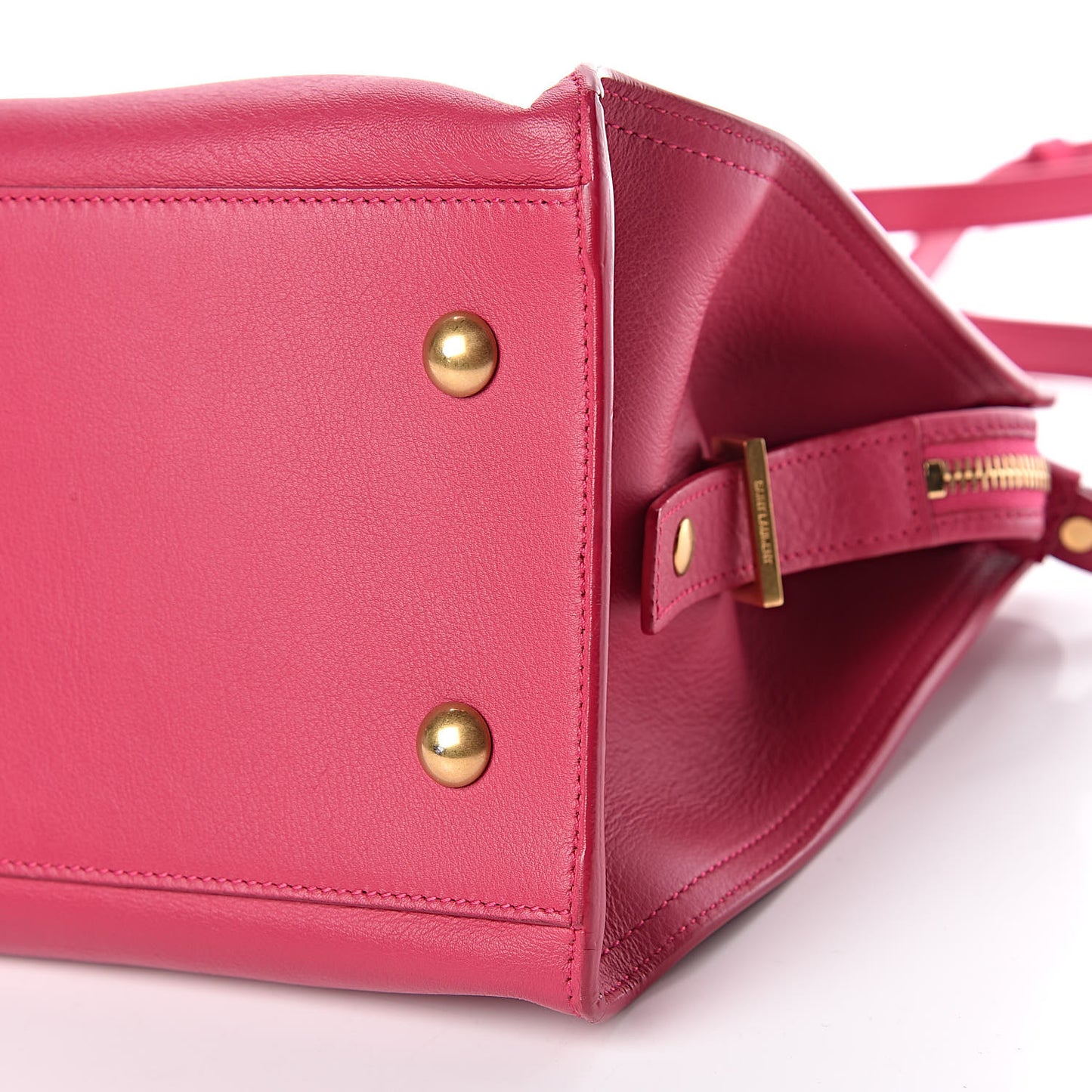 Calfskin Small Classic Y Cabas Fuchsia