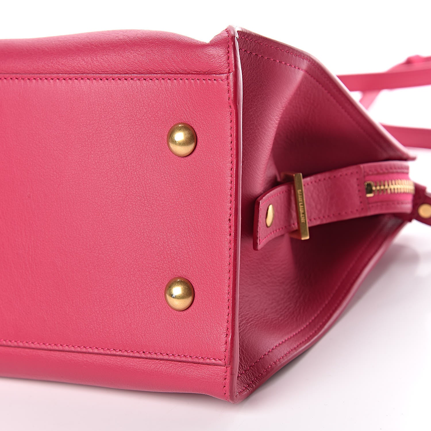 Saint Laurent Calfskin Small Classic Y Cabas Fuchsia 9 of 9