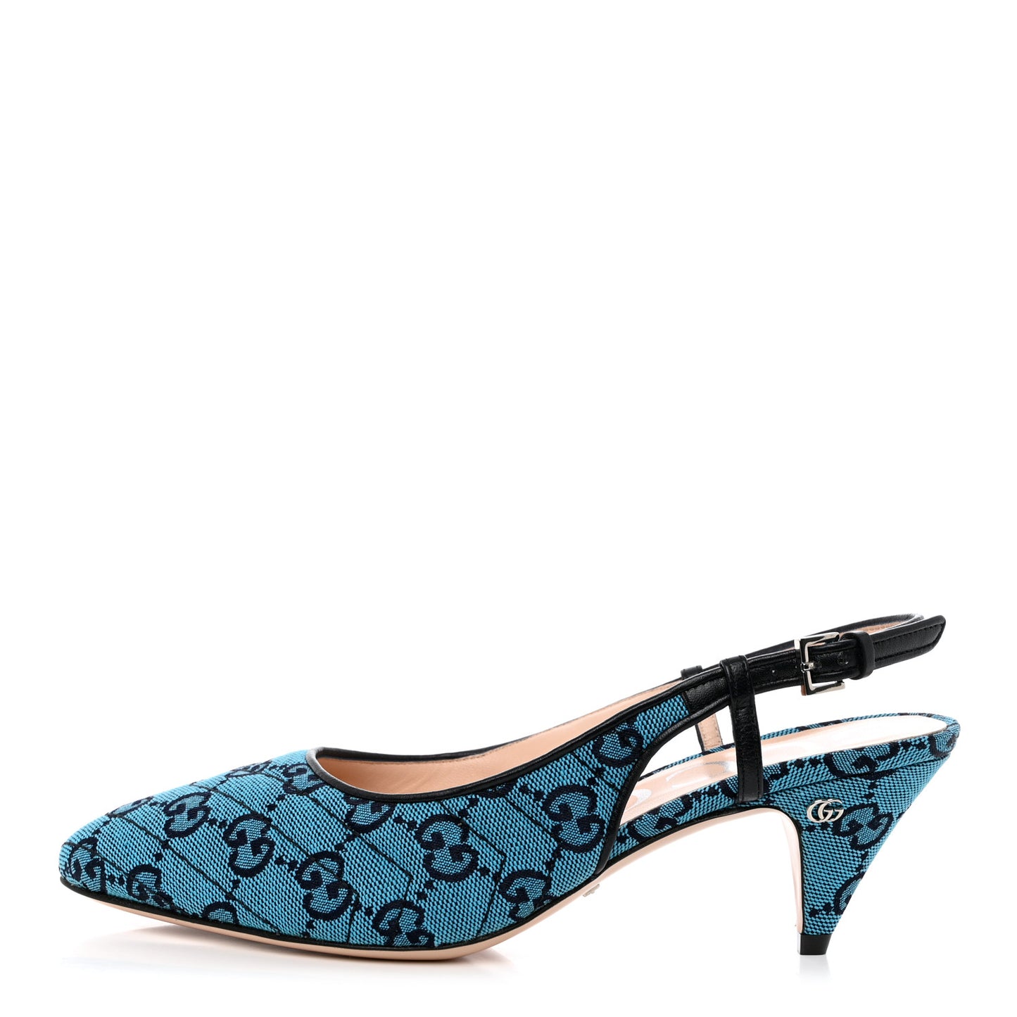 Monogram Multicolor Matelasse Nappa Double G 55mm Slingback Pumps 36.5 Light Blue
