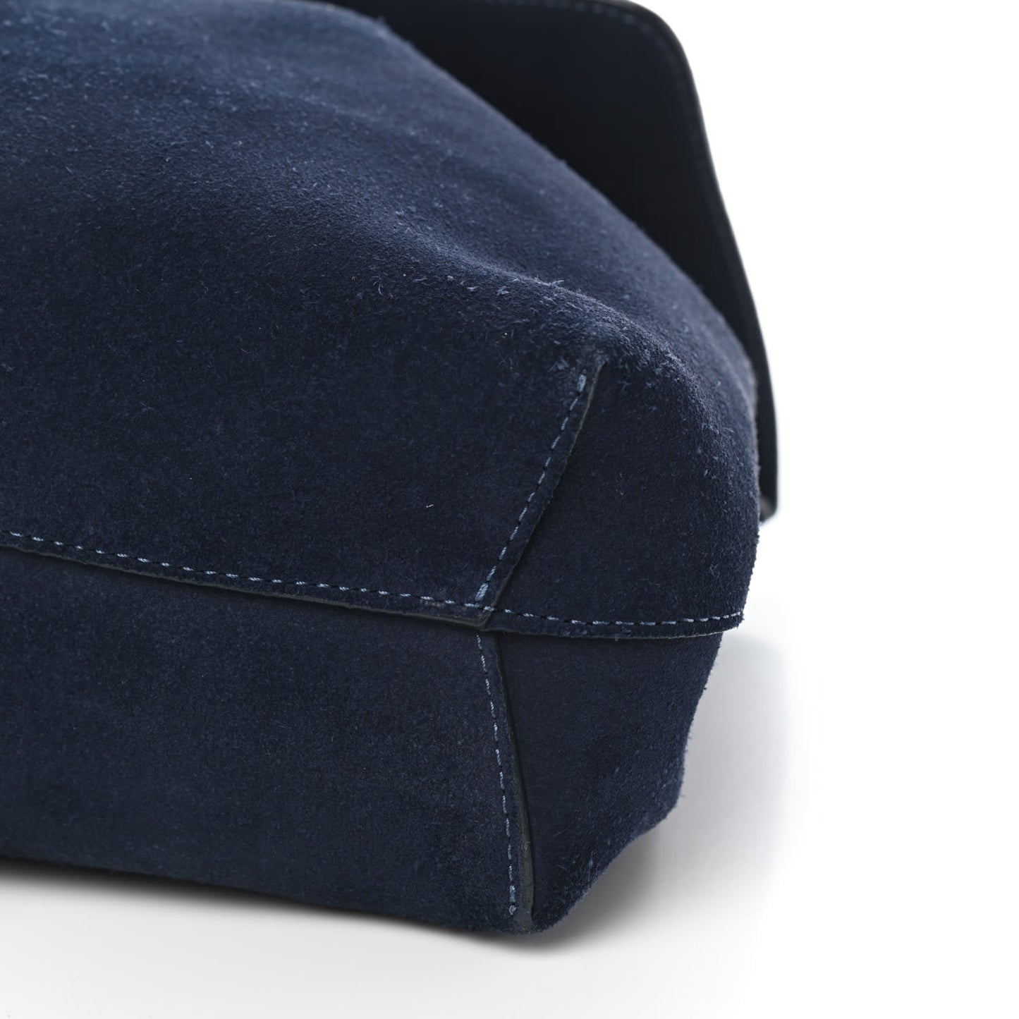 Suede Mini Lady Bag Navy Blue