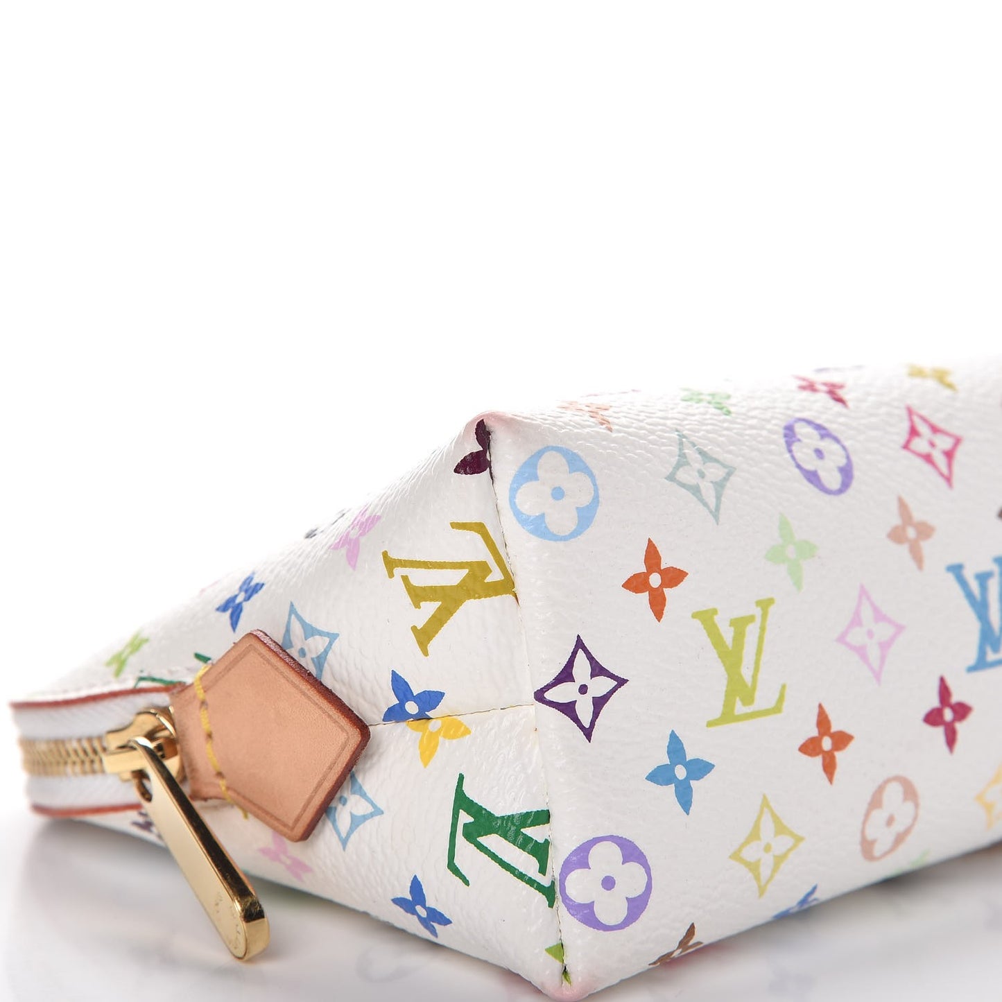 Monogram Multicolor Cosmetic Pouch White Litchi