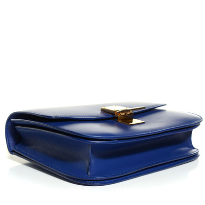 Celine Smooth Calfskin Medium Classic Box Flap Bag Blue Indigo 4 of 8