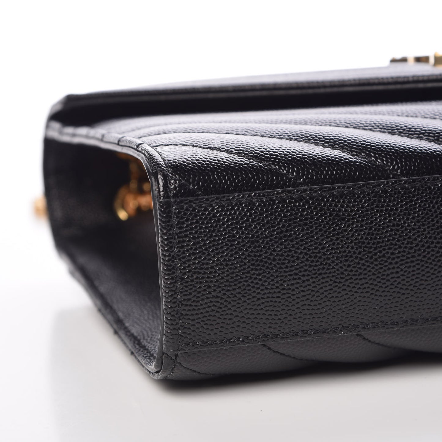 Grain De Poudre Matelasse Chevron Medium Monogram Satchel Black