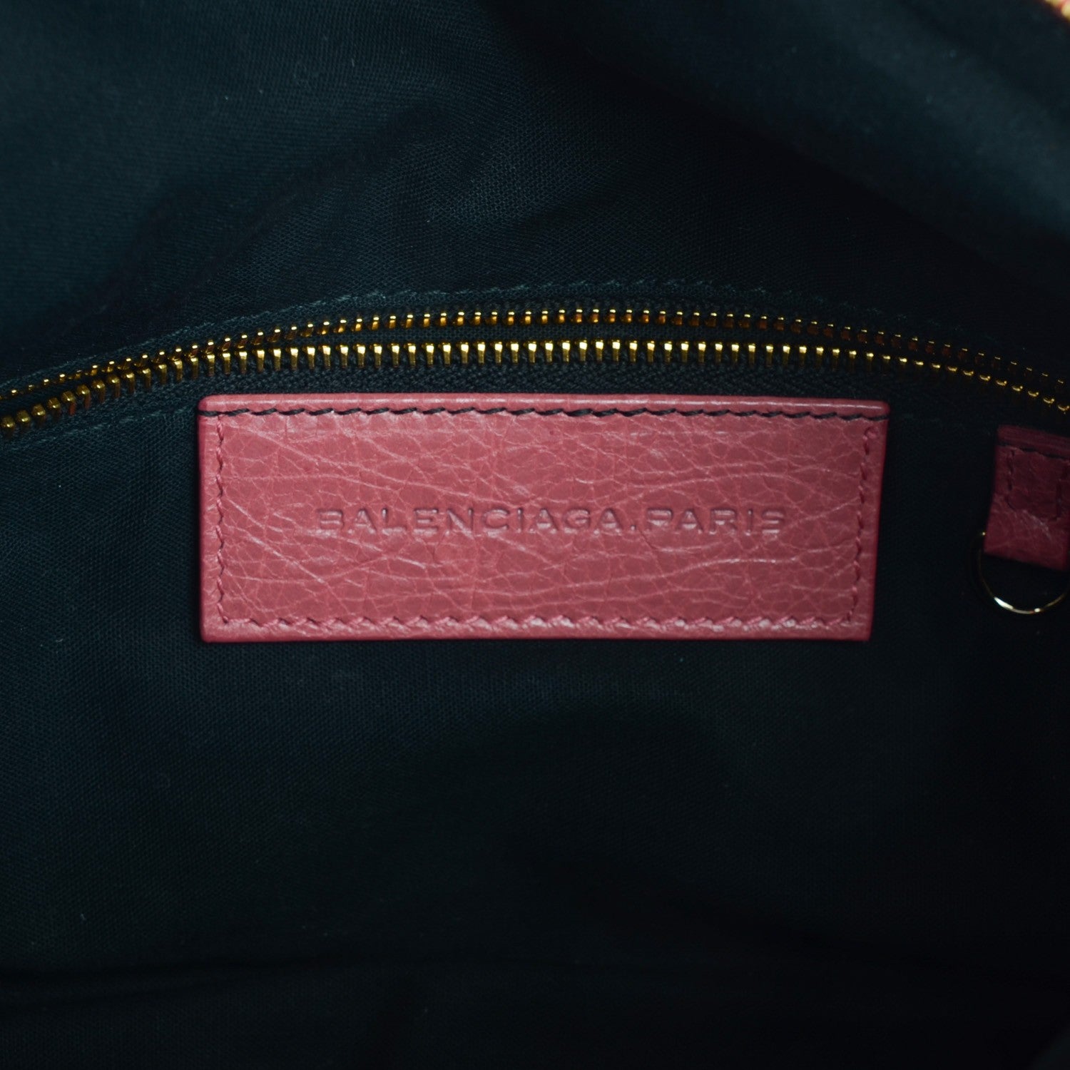 Balenciaga Agneau Giant 12 Gold Hardware Premier Clutch Rose Bonbon 6 of 7