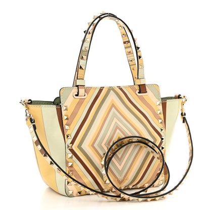 Valentino Garavani Vitello Native Couture 1975 Mini Rockstud Tote Multicolor 3 of 9