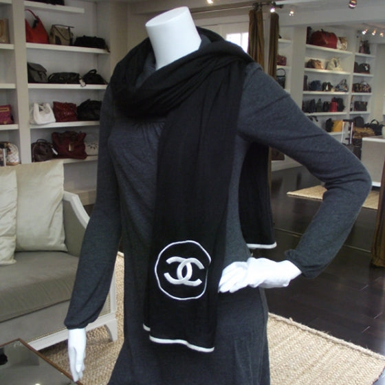 Cashmere Shawl Scarf Black